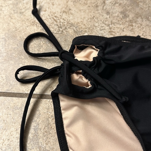 Kandi Kouture Black Girls Dance Bottoms Briefs Side Tie New Sz CXL 10/12 - Picture 2 of 4